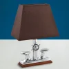 Tischlampen|Schlafzimmer Lampen*Laura Suardi Massive Tischlampe Chrom Braun aus Messing Maritim