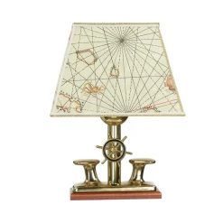 Laura Suardi Massive Tischlampe Messing maritimes Design H:33cm< Schlafzimmer Lampen|Lampen Aus Aller Welt