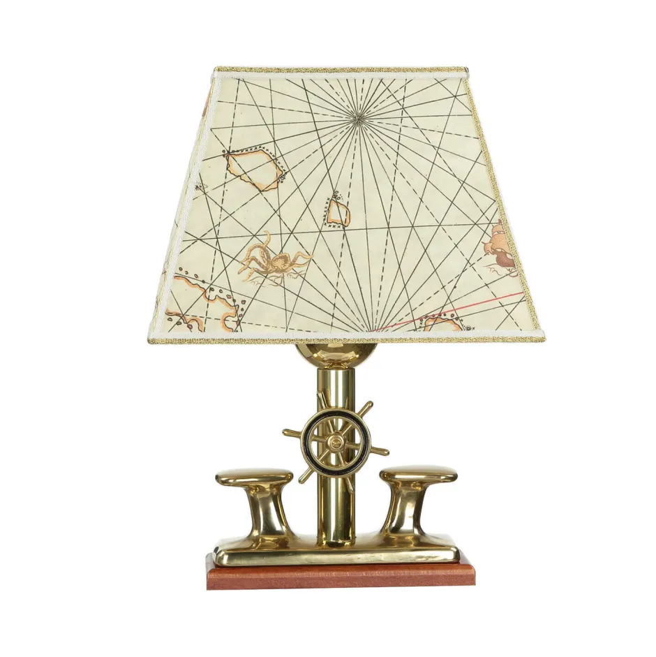 Laura Suardi Massive Tischlampe Messing maritimes Design H:33cm< Schlafzimmer Lampen|Lampen Aus Aller Welt
