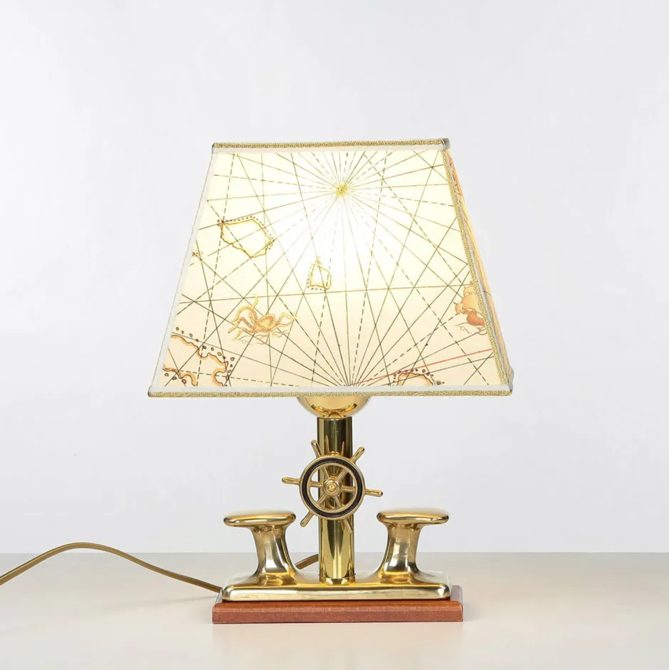 Laura Suardi Massive Tischlampe Messing maritimes Design H:33cm< Schlafzimmer Lampen|Lampen Aus Aller Welt