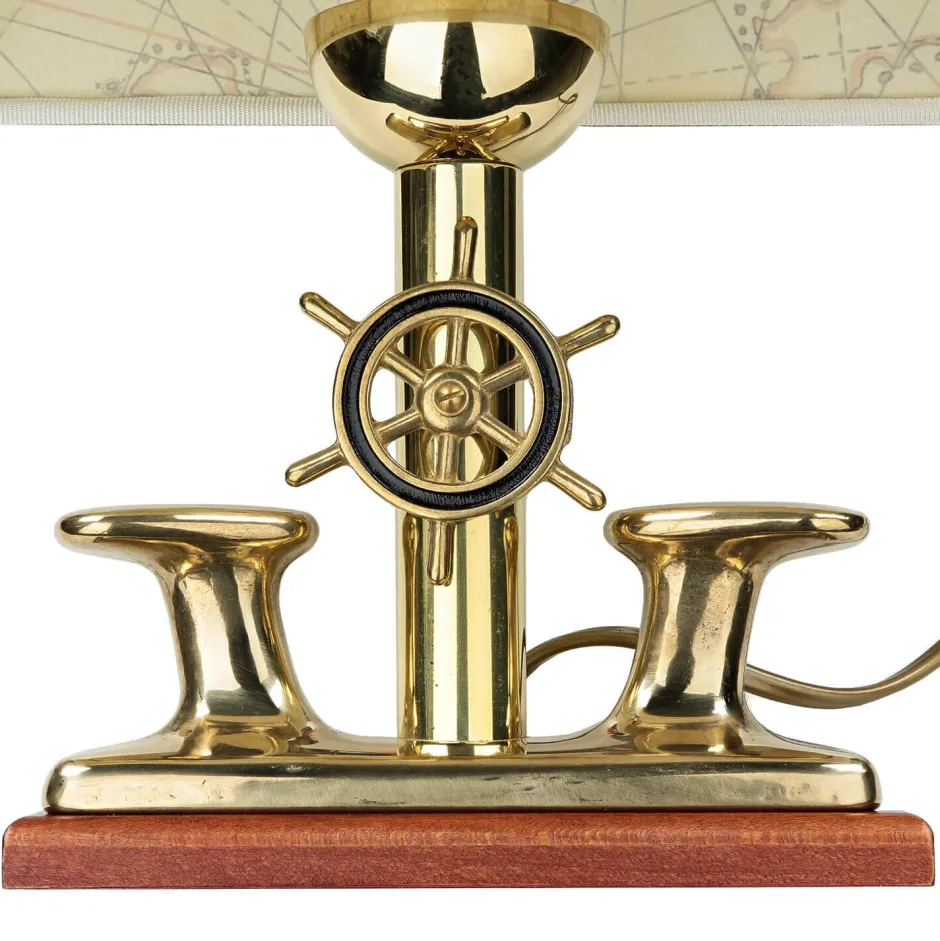 Laura Suardi Massive Tischlampe Messing maritimes Design H:33cm< Schlafzimmer Lampen|Lampen Aus Aller Welt