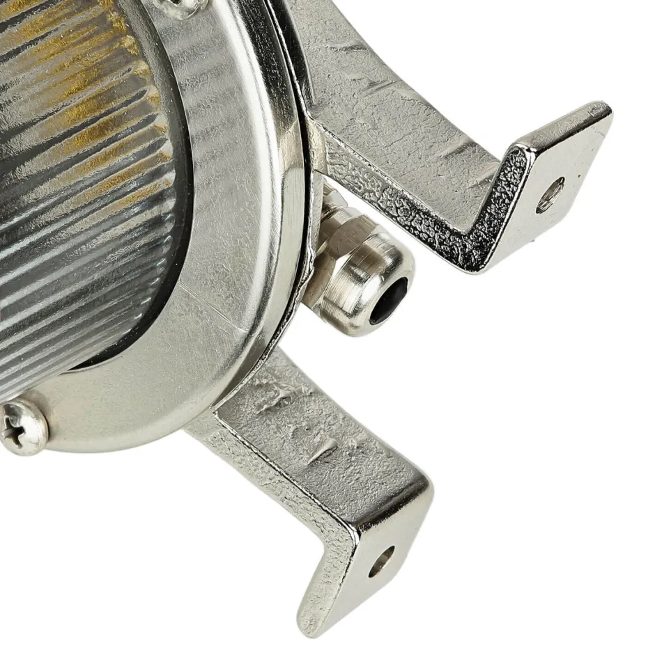 Außenwandleuchten|Rustikale Lampen*Lido Massive Wandleuchte Außen in Nickel Messing Glas