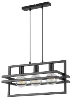 Sigma Mehrflammige Pendelleuchte Metall Schwarz L:52 cm< Moderne Lampen|Designerlampen