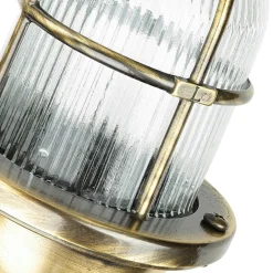 Rustikale Lampen|Metall Lampen*Lido Messing Außenleuchte Antik Gitter Schirm SANTORIN