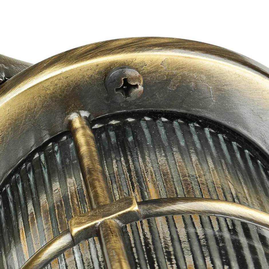 Rustikale Lampen|Metall Lampen*Lido Messing Außenleuchte Antik Gitter Schirm SANTORIN