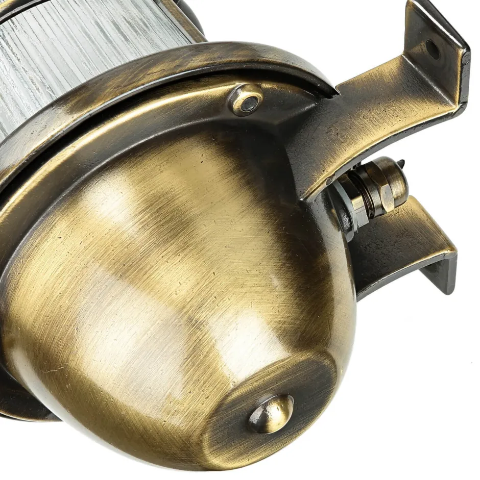 Rustikale Lampen|Metall Lampen*Lido Messing Außenleuchte Antik Gitter Schirm SANTORIN