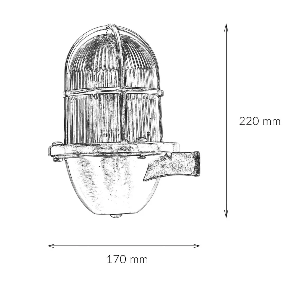 Rustikale Lampen|Metall Lampen*Lido Messing Außenleuchte Antik Gitter Schirm SANTORIN
