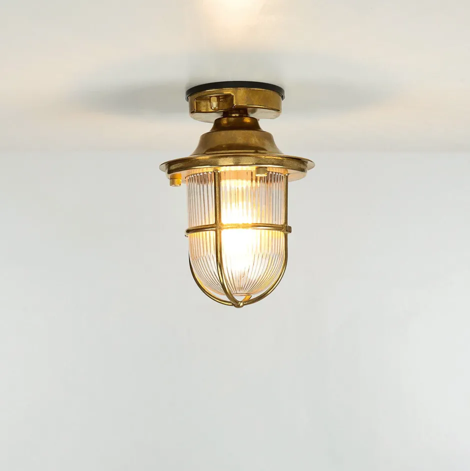 Lido Messing Deckenleuchte außen IP54 Maritim Terrasse< Metall Lampen|Messinglampen