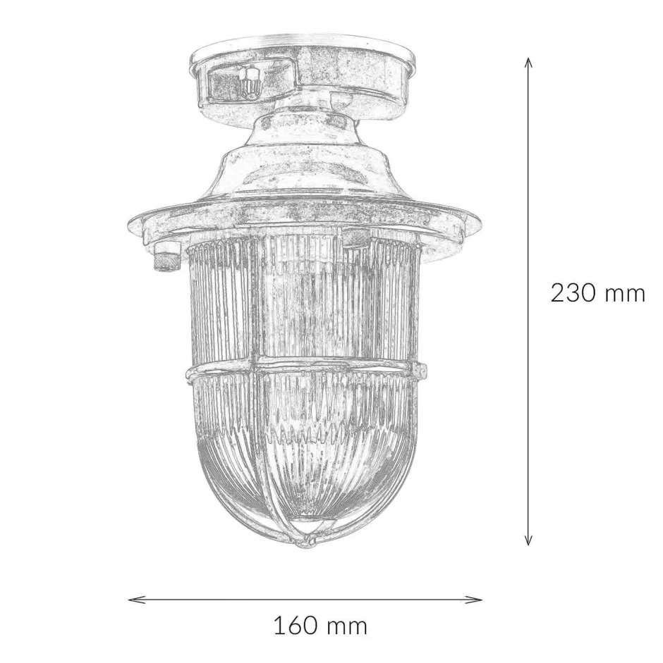 Lido Messing Deckenleuchte außen IP54 Maritim Terrasse< Metall Lampen|Messinglampen