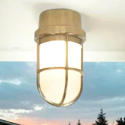 Laura Suardi Messing Deckenleuchte IP44 Maritim Schiff außen< Metall Lampen|Messinglampen