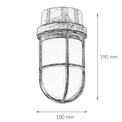 Laura Suardi Messing Deckenleuchte IP44 Maritim Schiff außen< Metall Lampen|Messinglampen