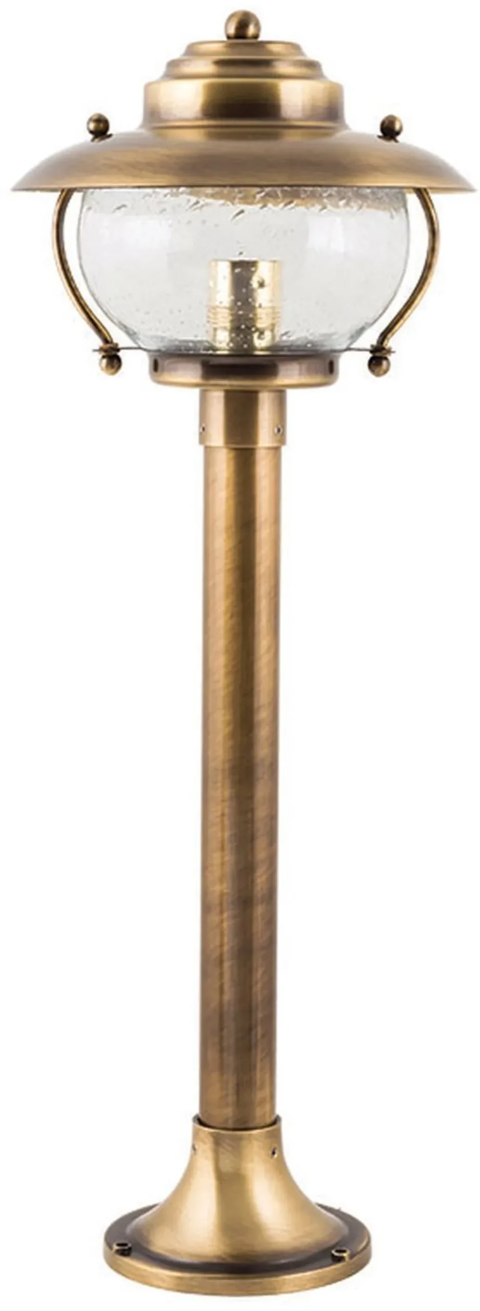 Außenleuchten Messing*Lido Messing Gartenbeleuchtung H:58cm Maritim elegant