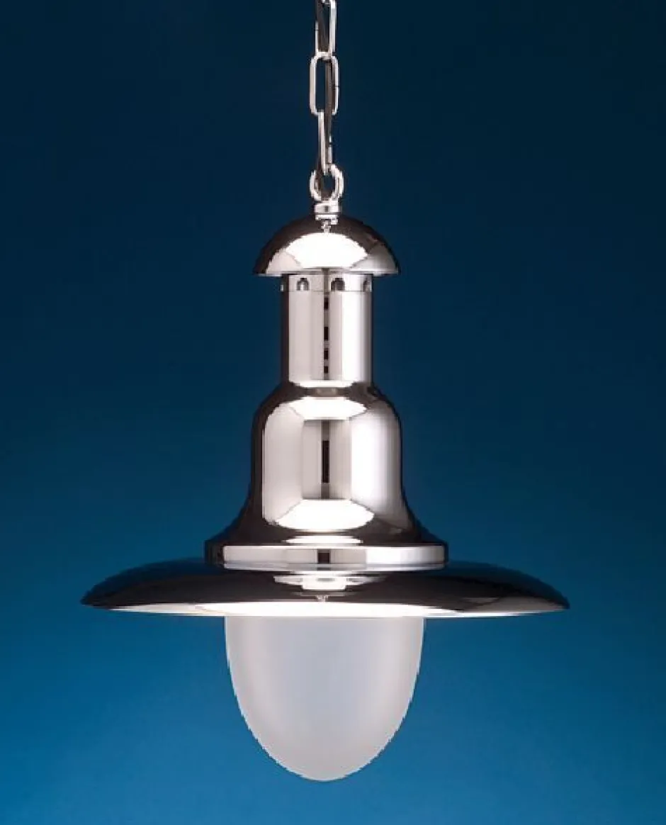 Laura Suardi Messing Hängelampe Esstisch in Chrom maritim edel< Hängelampen|Jugendstil Lampen