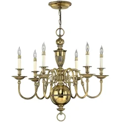 Elstead Messing Kronleuchter Wohnzimmer Barock opulent< Hängelampen|Rustikale Lampen
