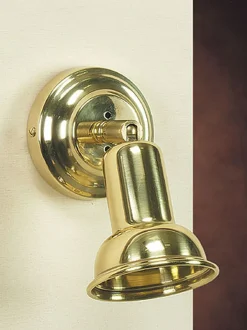 Wohnzimmerlampen|Metall Lampen*Laura Suardi Messing Spot Lampe Jugendstil Antik RENZO