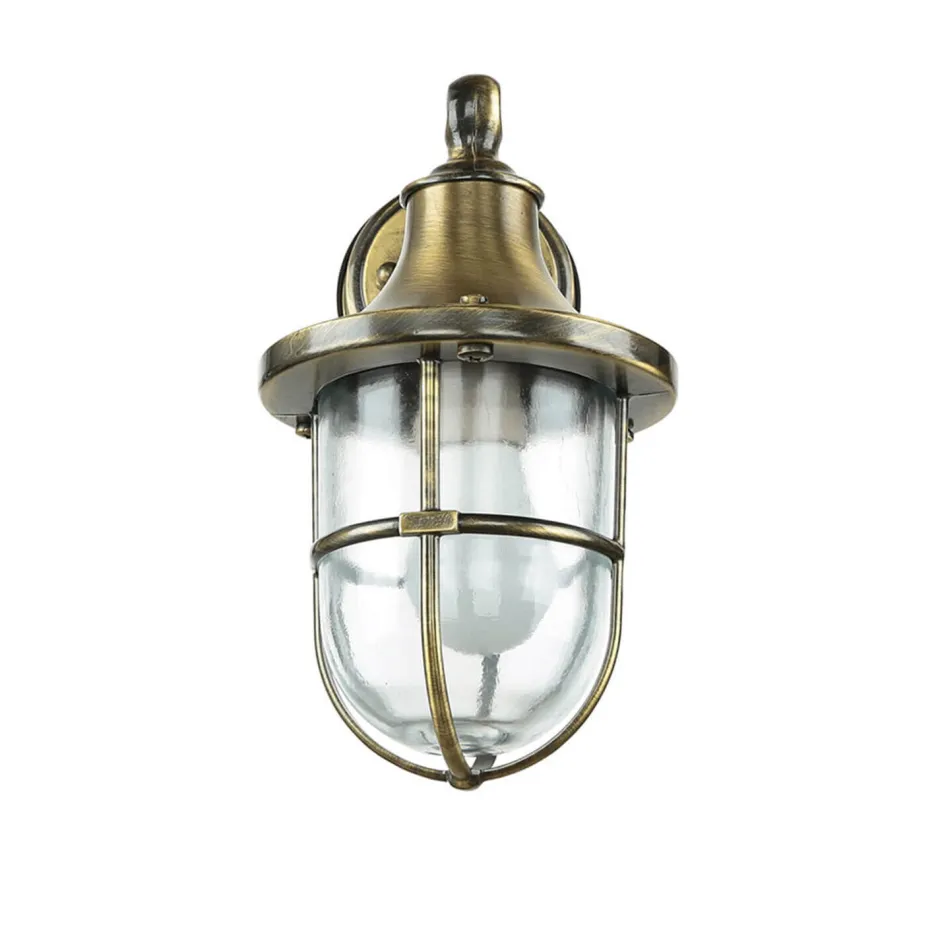 Lido Messing Wandlampe IP64 Maritim Haus Hof SANTORIN< Metall Lampen|Messinglampen