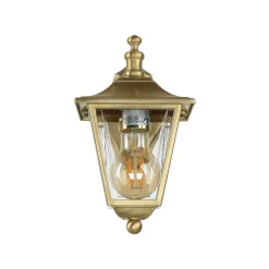 Lido Messing Wandlampe IP43 Rustikal Terrasse LEROS< Außenwandleuchten|Rustikale Lampen