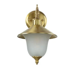 Außenwandleuchten|Rustikale Lampen*Lido Messing Wandlampe Rustikal elegant H:28cm ANDROS