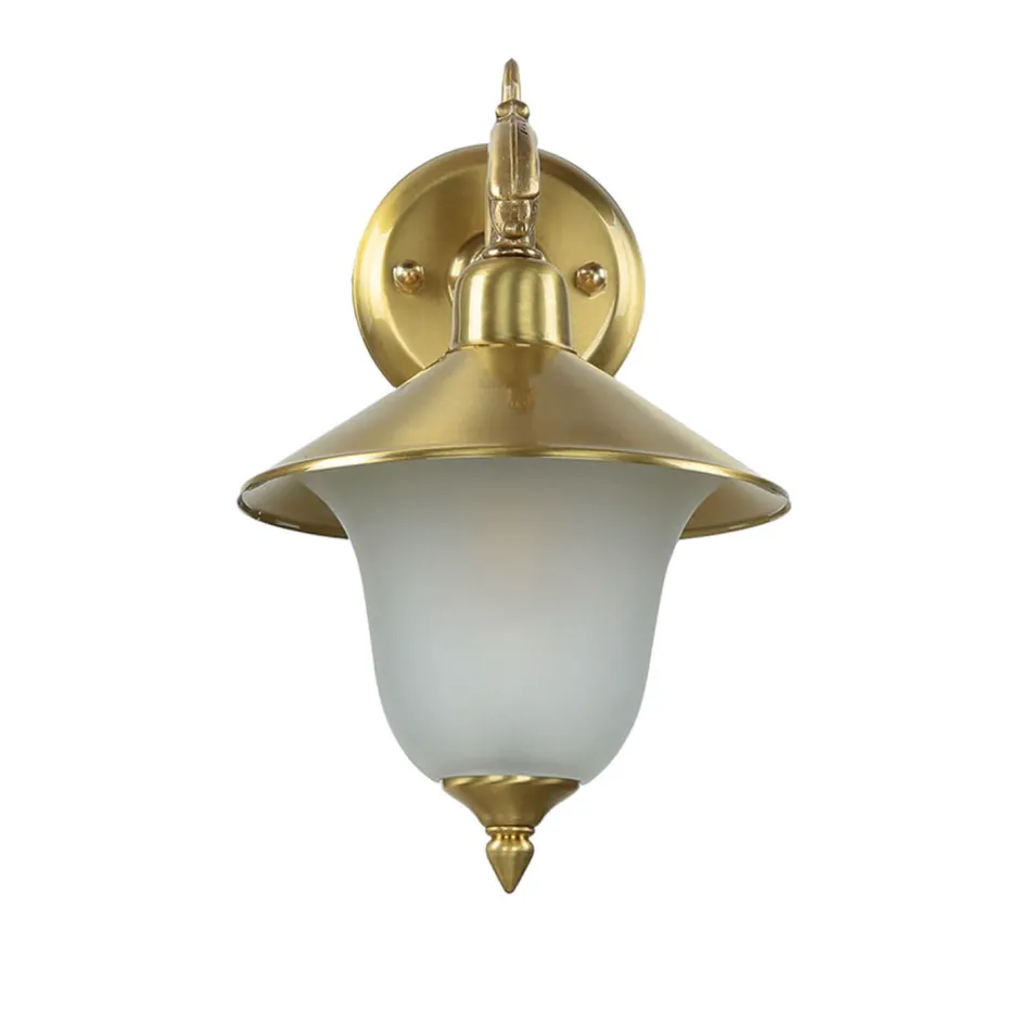 Außenwandleuchten|Rustikale Lampen*Lido Messing Wandlampe Rustikal elegant H:28cm ANDROS