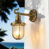 Lido Messing Wandleuchte IP64 Maritim Terrasse THISSEAS< Außenwandleuchten|Rustikale Lampen