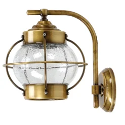 Außenleuchten Antik|Außenleuchten Messing*Lido Messing Wandleuchte Maritim Wand außen wetterfest