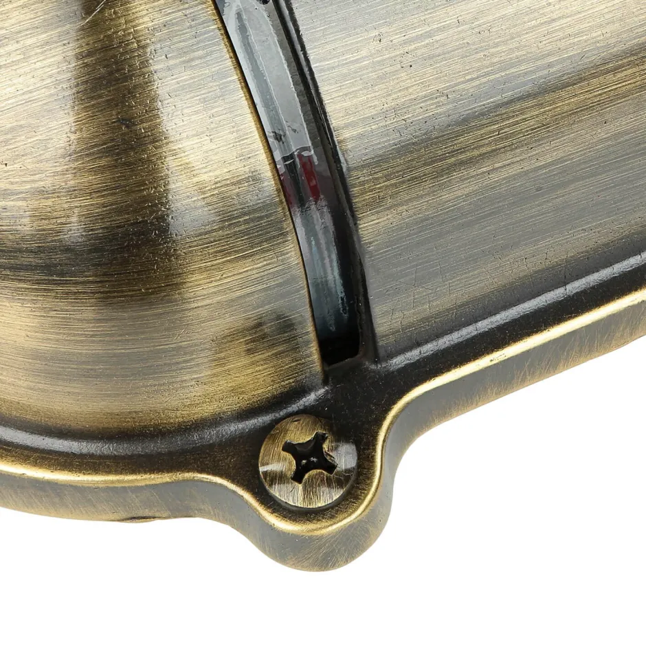 Rustikale Lampen|Metall Lampen*Lido Messing Wandleuchte oval IP64 Maritim außen