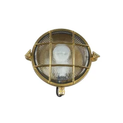 Lido Messing Wandleuchte rund IP64 Maritim SERIFOS< Rustikale Lampen|Metall Lampen