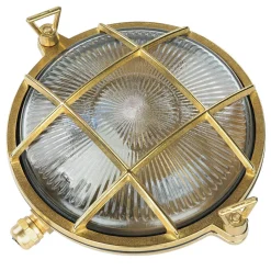 Lido Messing Wandleuchte rund IP64 Maritim SERIFOS< Rustikale Lampen|Metall Lampen