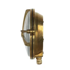 Lido Messing Wandleuchte rund IP64 Riffelglas Bullauge< Außenwandleuchten|Rustikale Lampen