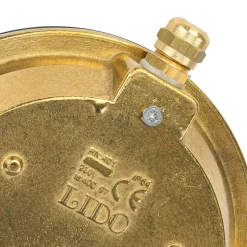 Lido Messing Wandleuchte rund IP64 Riffelglas Bullauge< Außenwandleuchten|Rustikale Lampen