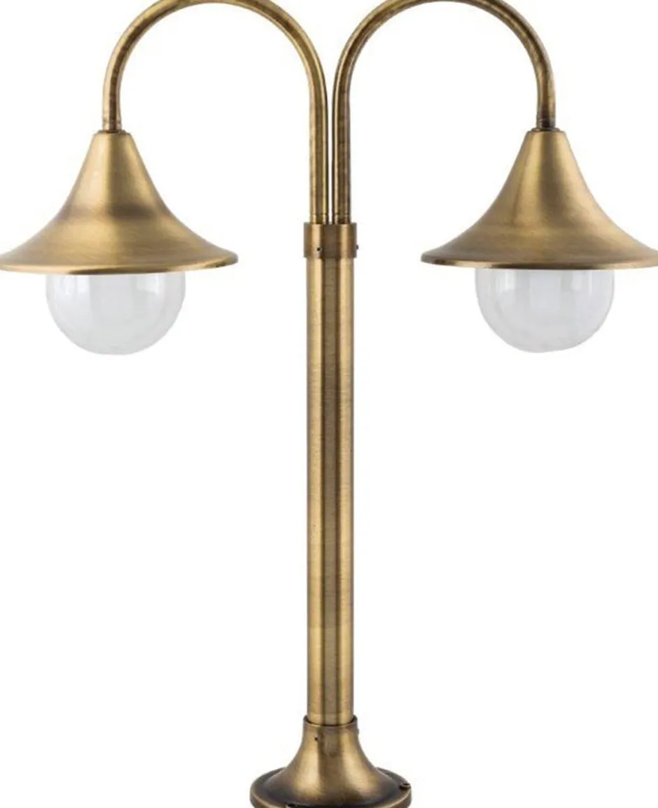 Lido Messing Wegeleuchte 65cm hoch Maritim außen VOLOS< Außenleuchten Antik|Außenleuchten Messing