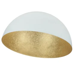 Esszimmer Lampen|Wohnzimmerlampen*Sigma Metall Deckenleuchte Gold Weiß rund Ø70 cm E27 stylisch