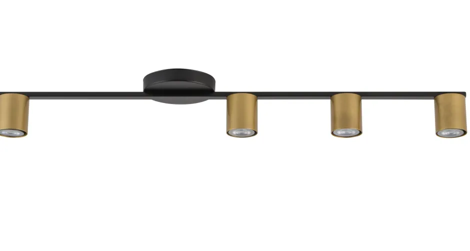 Deckenleuchten|Flurlampen*Sigma Metall Deckenleuchte Schwarz Gold GU10 Mehrflammig