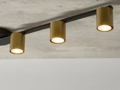 Deckenleuchten|Flurlampen*Sigma Metall Deckenleuchte Schwarz Gold GU10 Mehrflammig