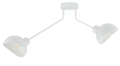 Sigma Metall Deckenleuchte Weiß 2-flmg dekorativ E27 stilvoll< Deckenleuchten|Esszimmer Lampen