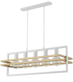 Sigma Metall Hängelampe Metall Weiß Gold E27 76 cm groß< Moderne Lampen|Designerlampen