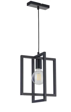 Moderne Lampen|Wohnzimmerlampen*Sigma Metall Hängelampe Schwarz bis 0,8 m hängend E27 elegant