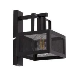 Sigma Metall Wandlampe Industrie Stil Schwarz E27 H:25 cm< Wandleuchten|Küchenlampen