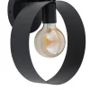 Sigma Metall Wandlampe Schwarz Ring Design E27 H:29 cm< Wandleuchten|Flurlampen