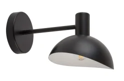 Sigma Metall Wandlampe Schwarz Weiß B:18 cm schmal E14 Modern< Wandleuchten|Küchenlampen