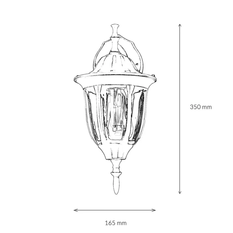 Easylight MILANO Außen Wandleuchte Gold Antik E27 rustikal< Metall Lampen|Rustikale Lampen