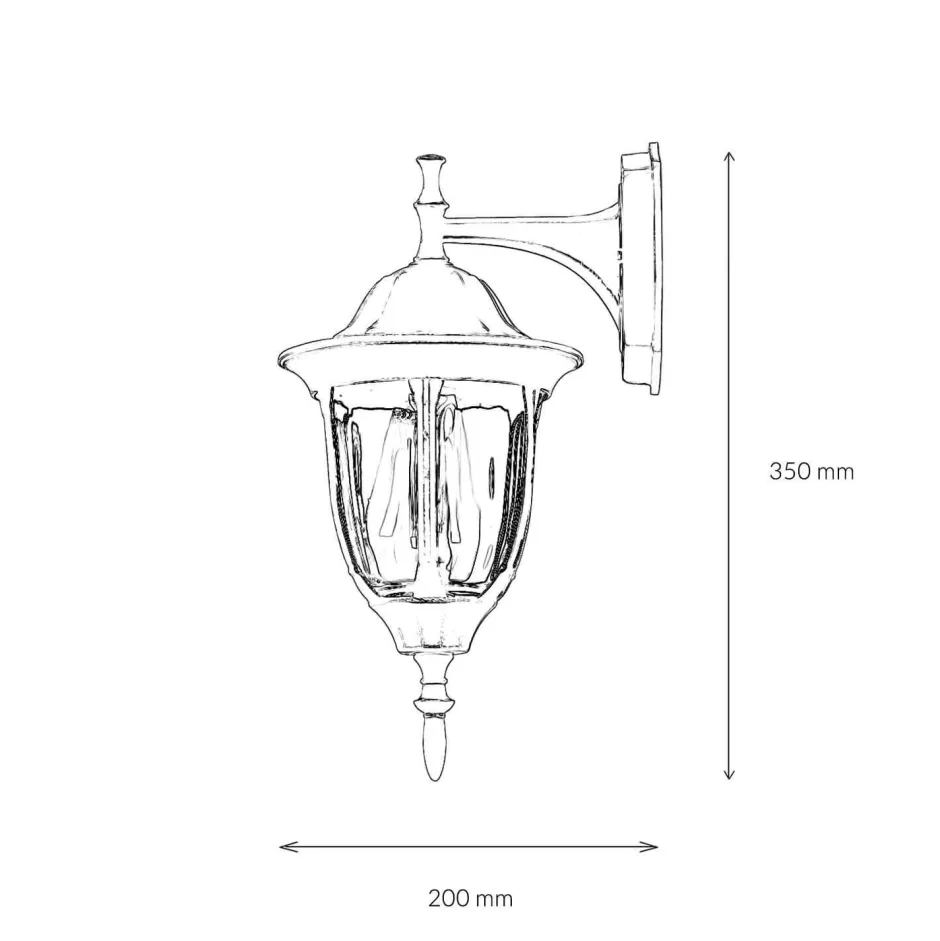 Easylight MILANO Außen Wandleuchte Gold Antik E27 rustikal< Metall Lampen|Rustikale Lampen