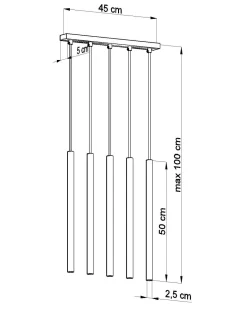 Esszimmer Lampen|Moderne Lampen*Sollux Minimalistische Hängeleuchte Weiß 4x G9 Küche Esstisch