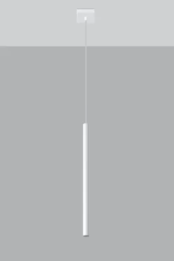 Sollux Minimalistische Pendelleuchte Weiß Ø2,5cm Küche< Esszimmer Lampen|Wohnzimmerlampen