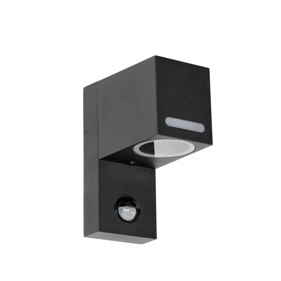 Moderne Lampen|Moderne Außenleuchten*Easylight Moderne Außenwandleuchte mit Bewegungsmelder Grau AALBORG