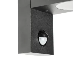Moderne Lampen|Moderne Außenleuchten*Easylight Moderne Außenwandleuchte mit Bewegungsmelder Grau AALBORG