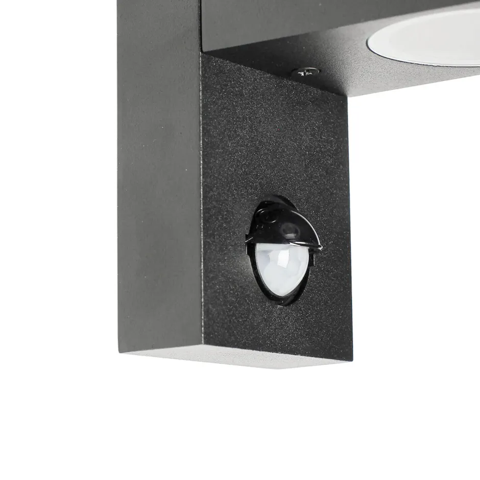 Moderne Lampen|Moderne Außenleuchten*Easylight Moderne Außenwandleuchte mit Bewegungsmelder Grau AALBORG