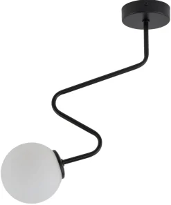 Sigma Moderne Deckenlampe Glas Metall blendarm G9 geschwungen< Kugellampen|Moderne Lampen