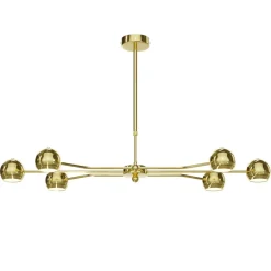 Deckenleuchten|Bürolampen*Jupiter Moderne Deckenlampe Metall GU10 in Gold 6-flammig 106 cm
