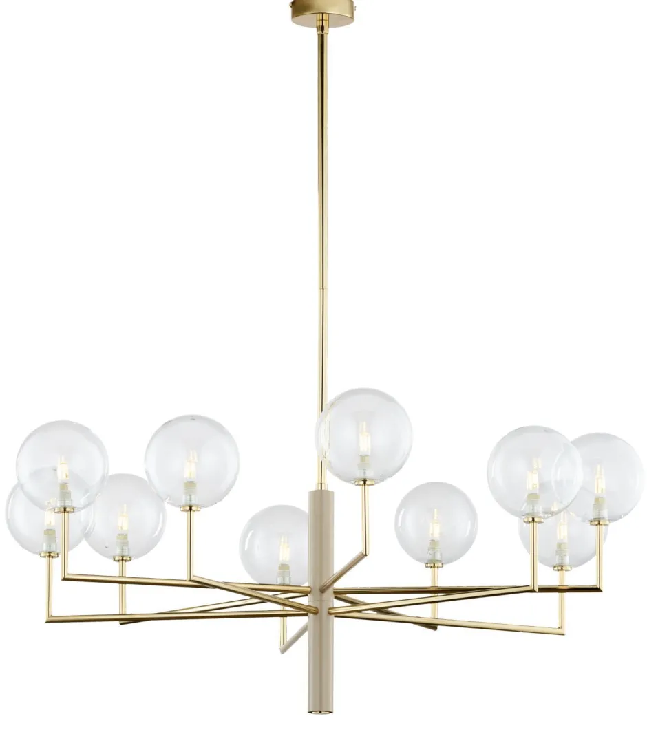 Jupiter Moderne Deckenleuchte Glas Metall G9 10-flmg Gold Beige< Deckenleuchten|Bürolampen